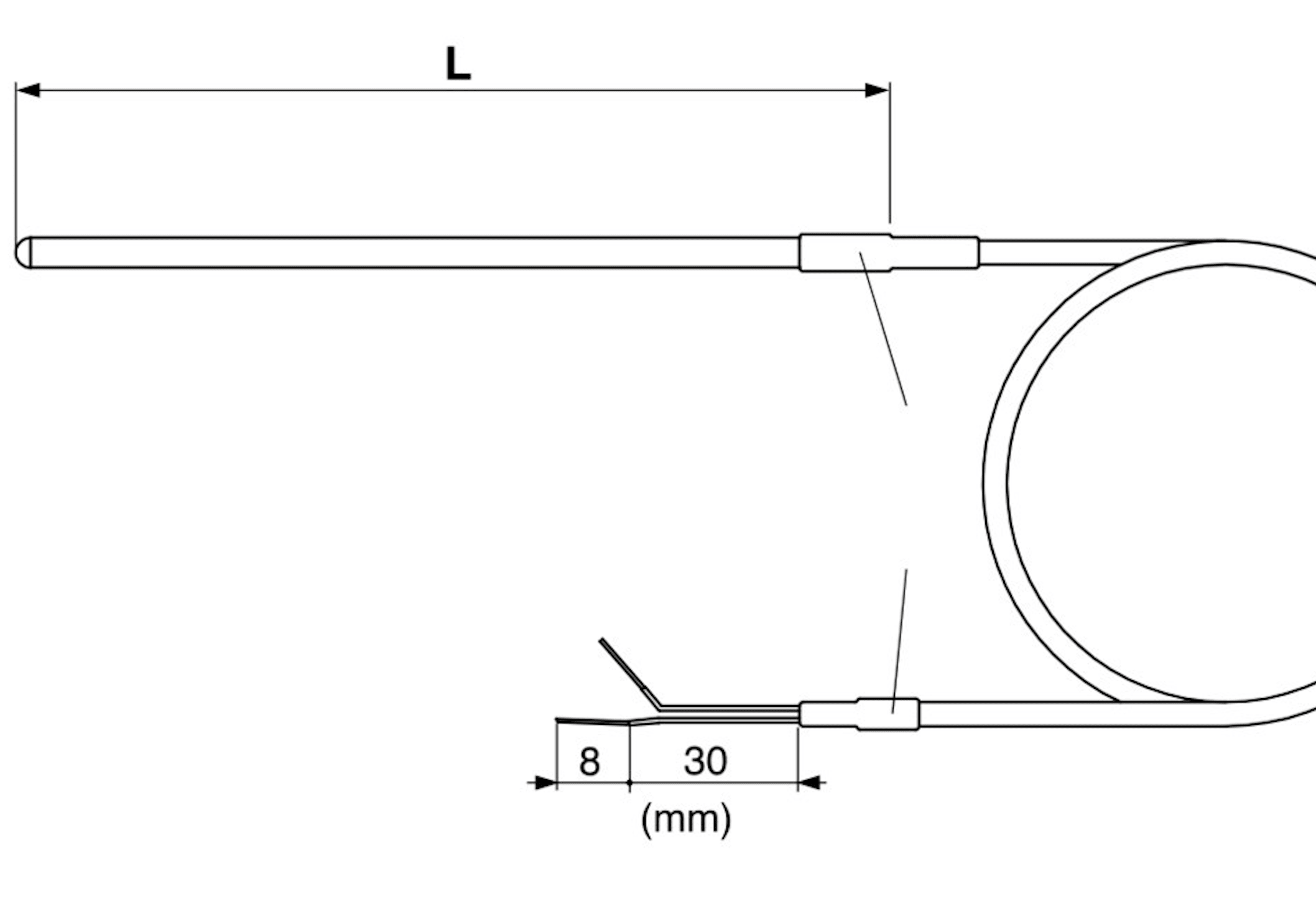 Plan d'une sonde PT100