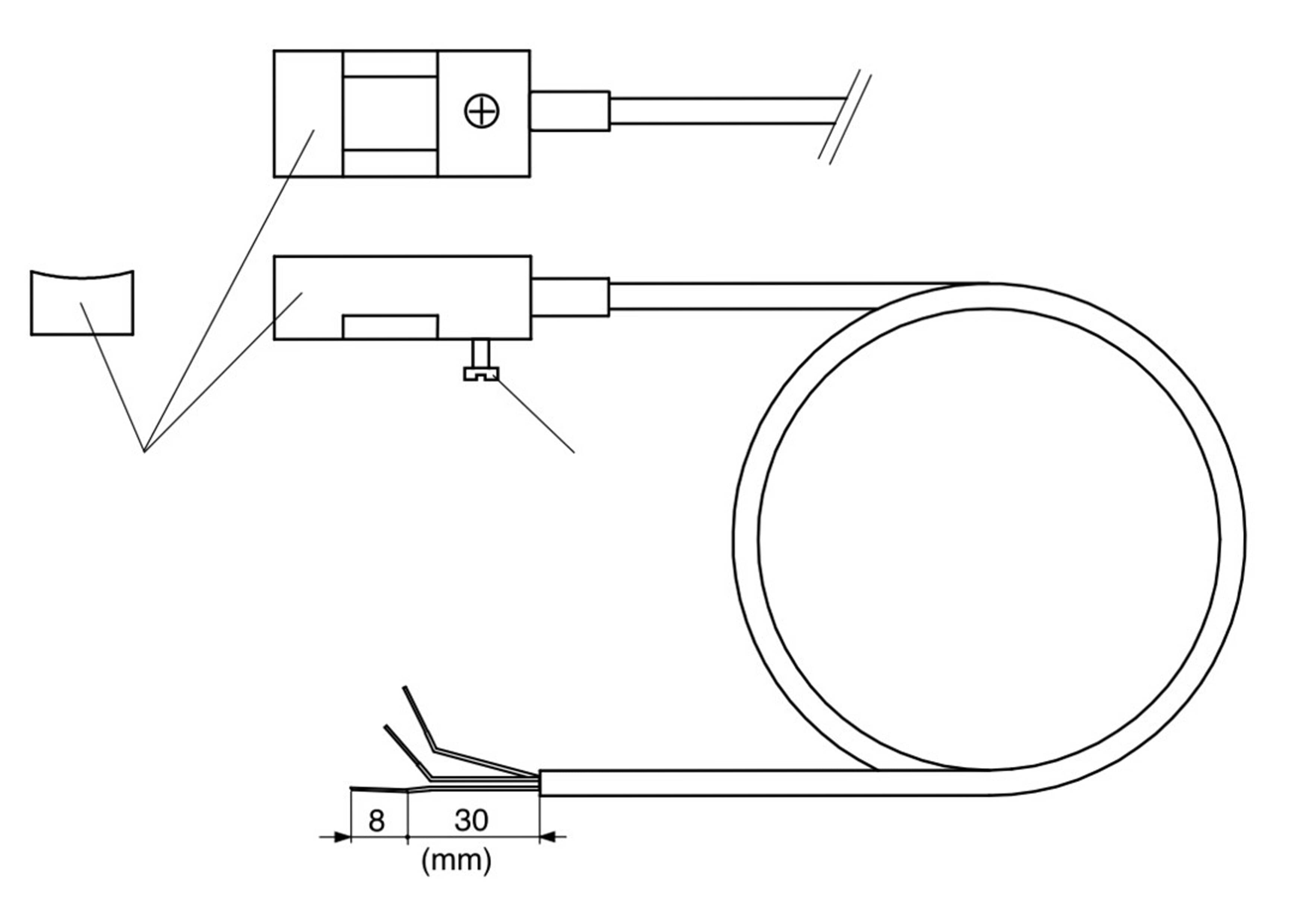 Plan de la sonde E12 Câble industriel