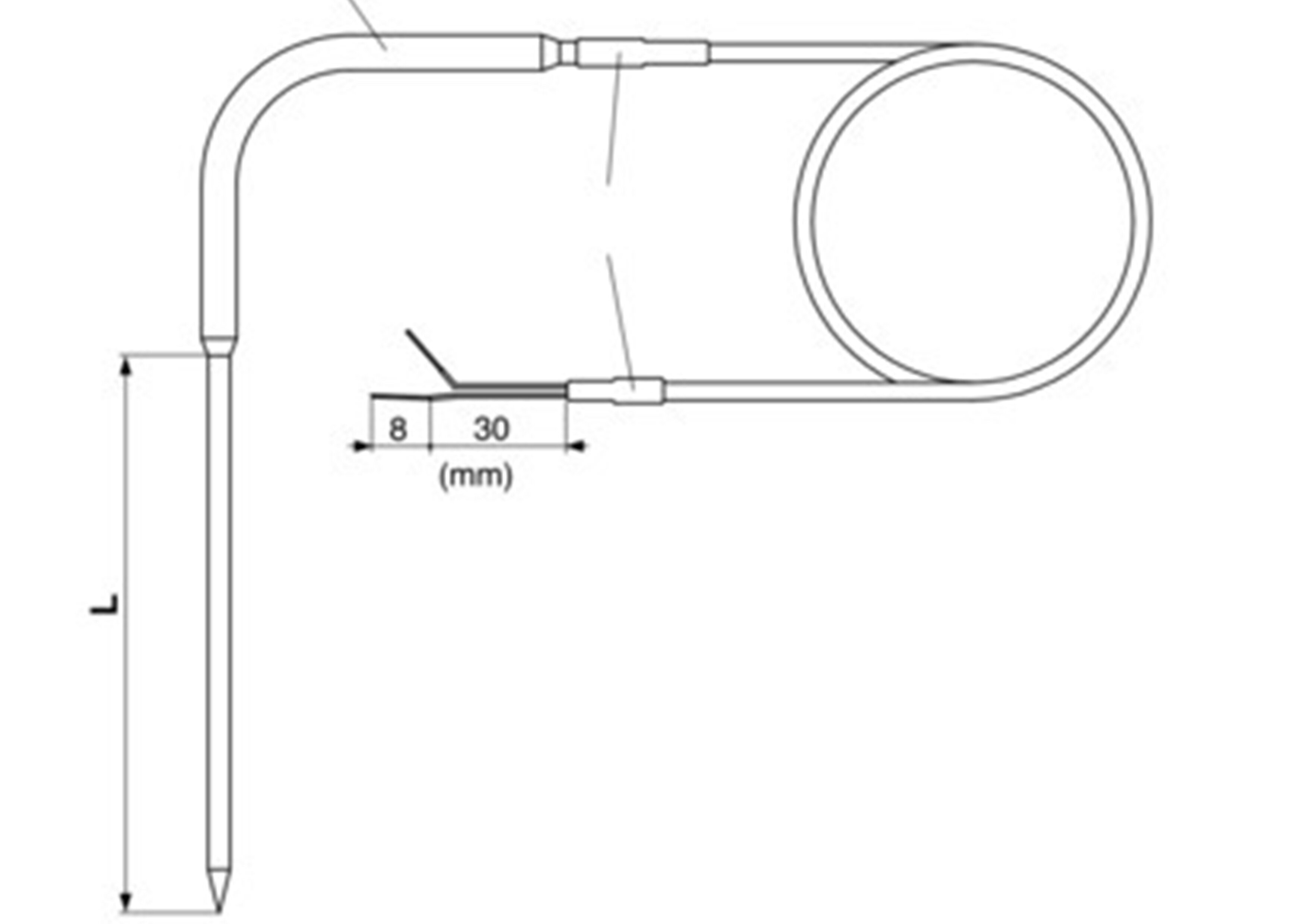 Plan de la sonde E16 17 Sonde à piquer