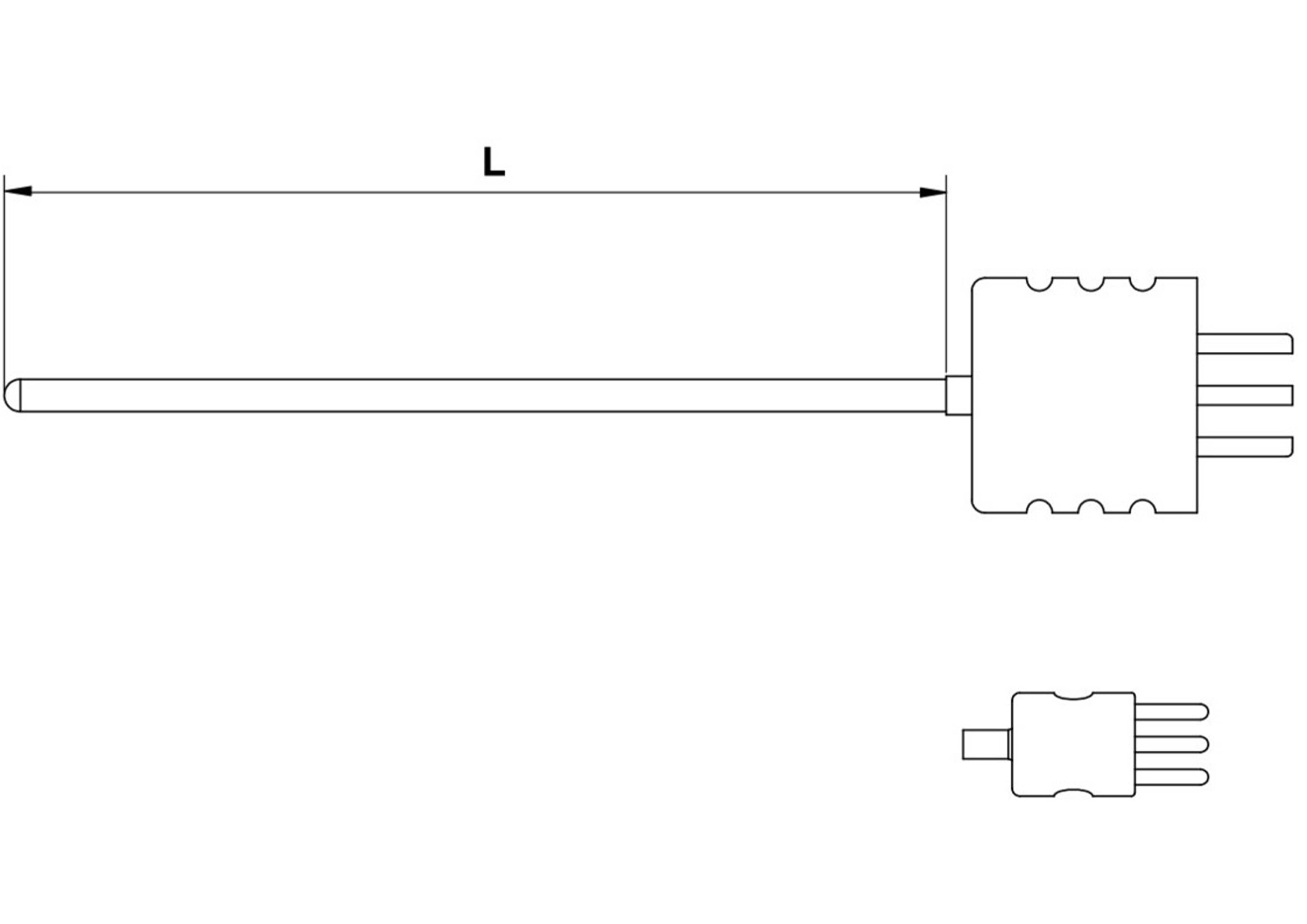 Plan de la sonde E1 connecteur