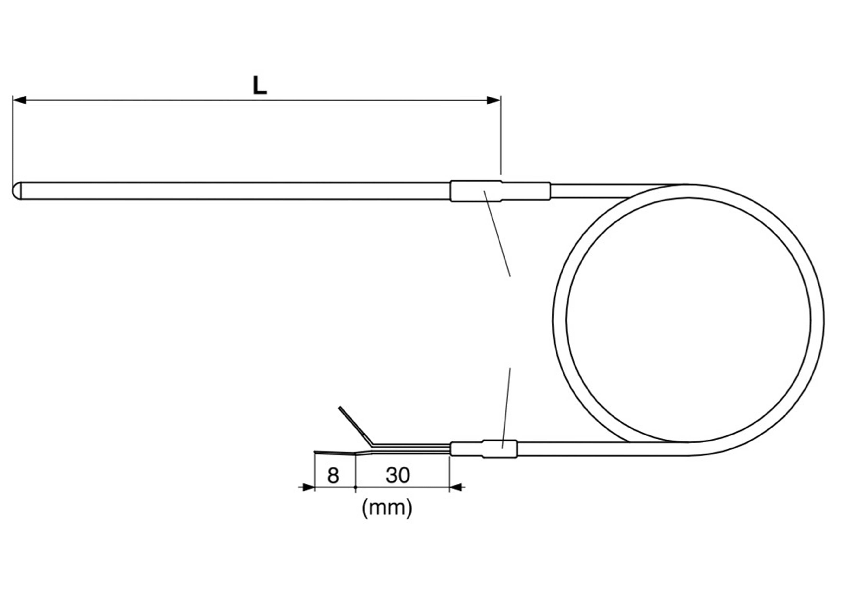 Plan de la sonde E2 Chemisée déformable