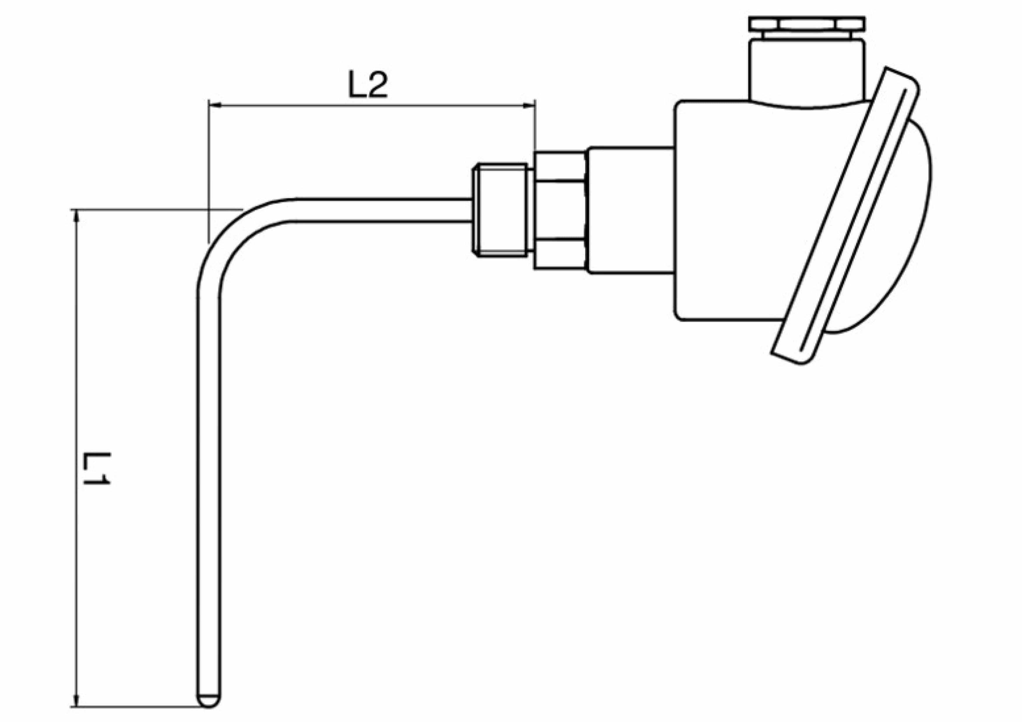 Plan de la sonde TC E5 E6 Coudée