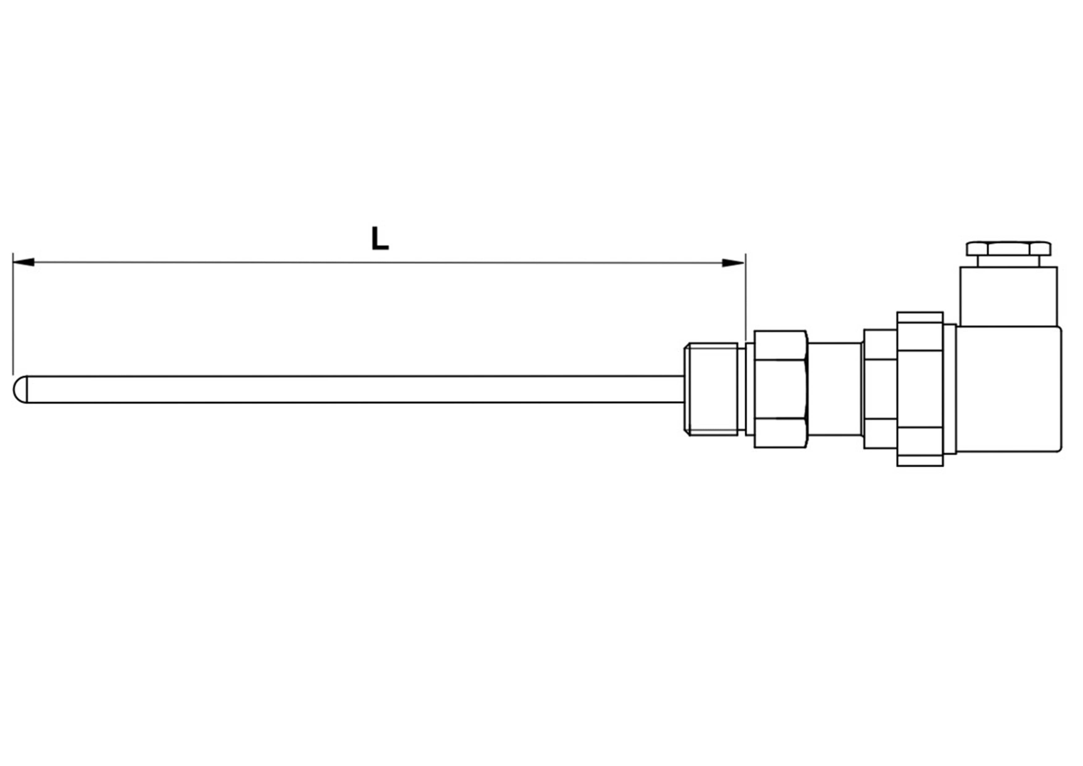 Plan de la sonde E21 Connecteur DIN