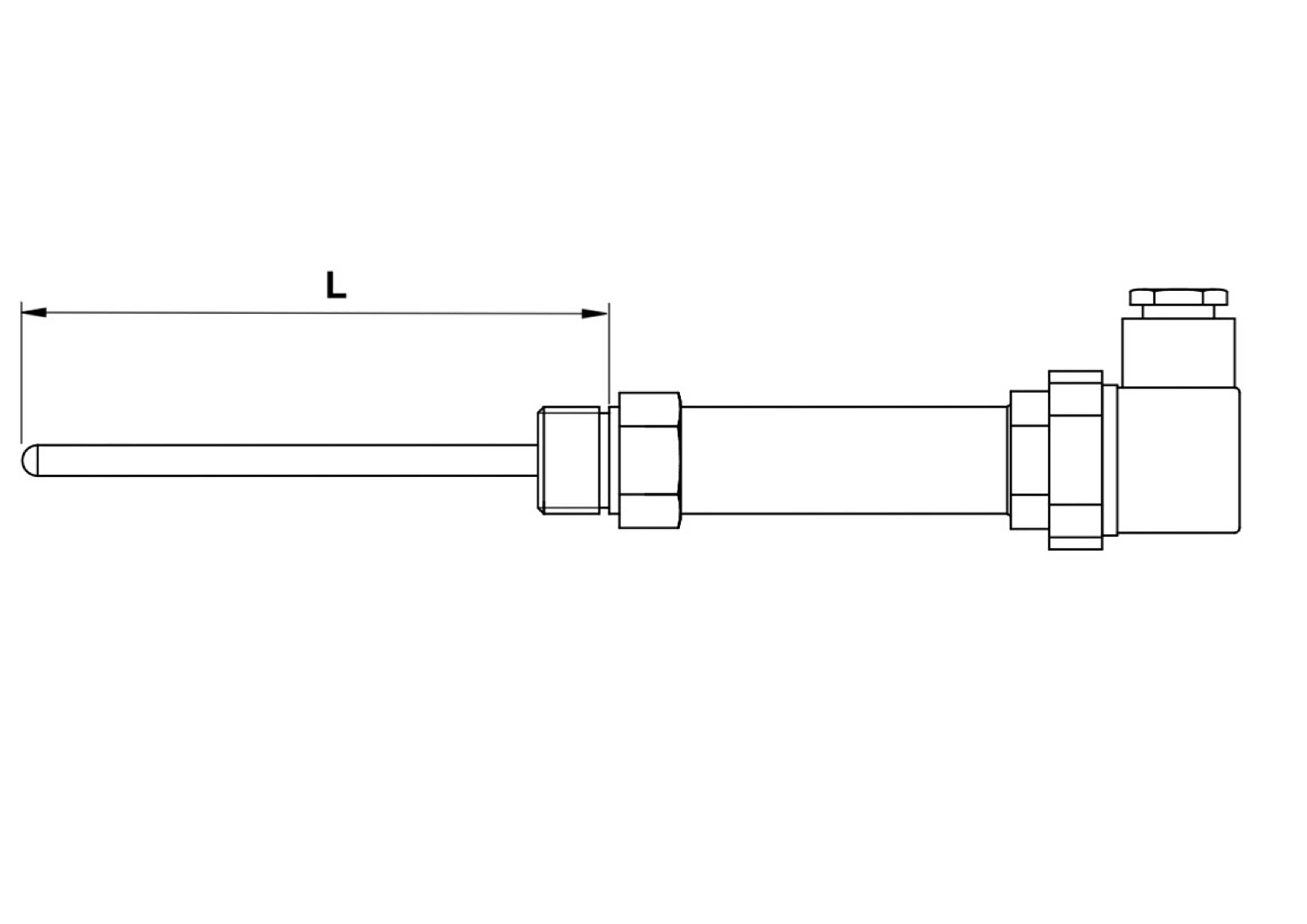 Plan de la sonde E21 Sortie 4-20mA