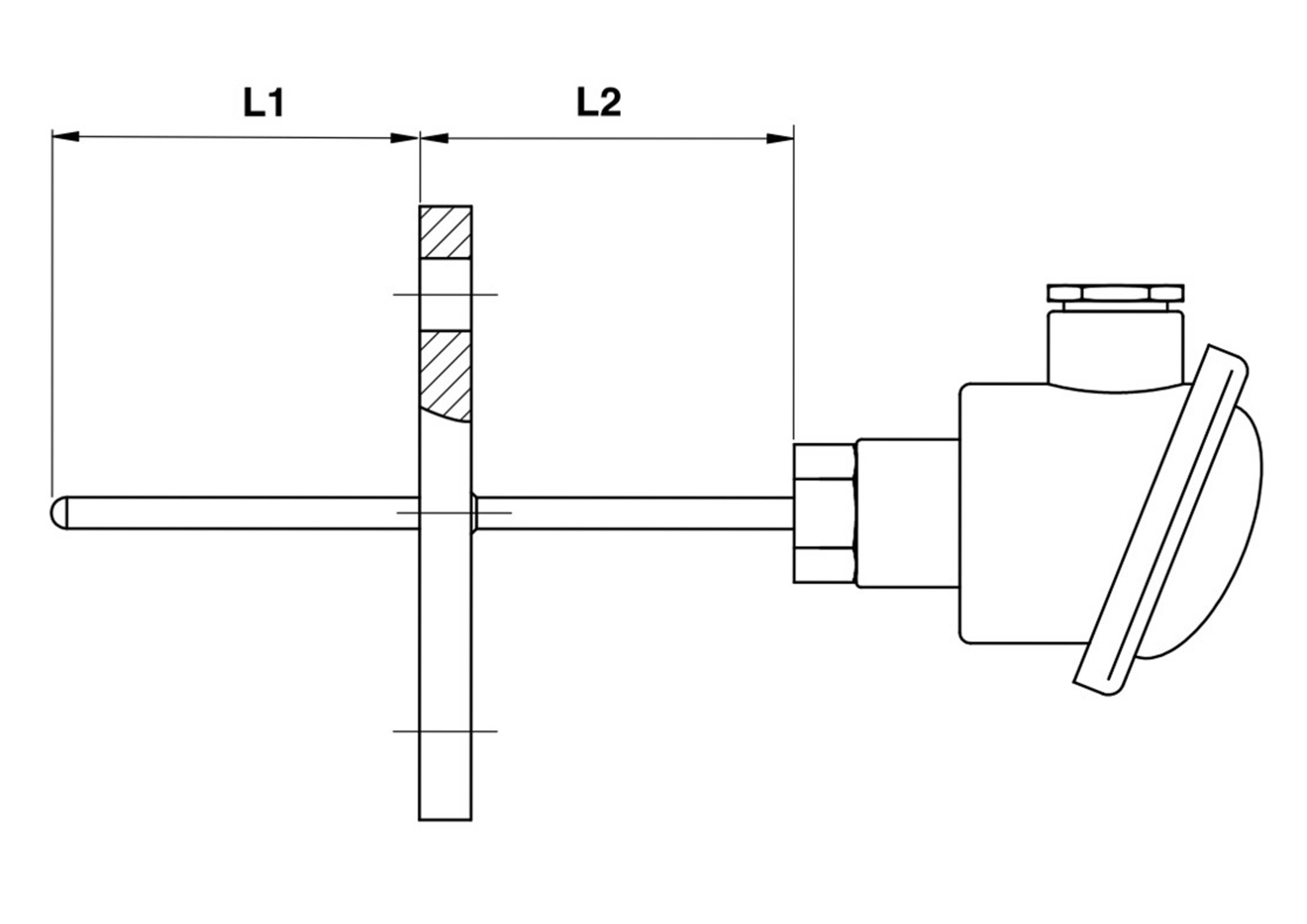 Plan de la sonde E6 Bride de fixation