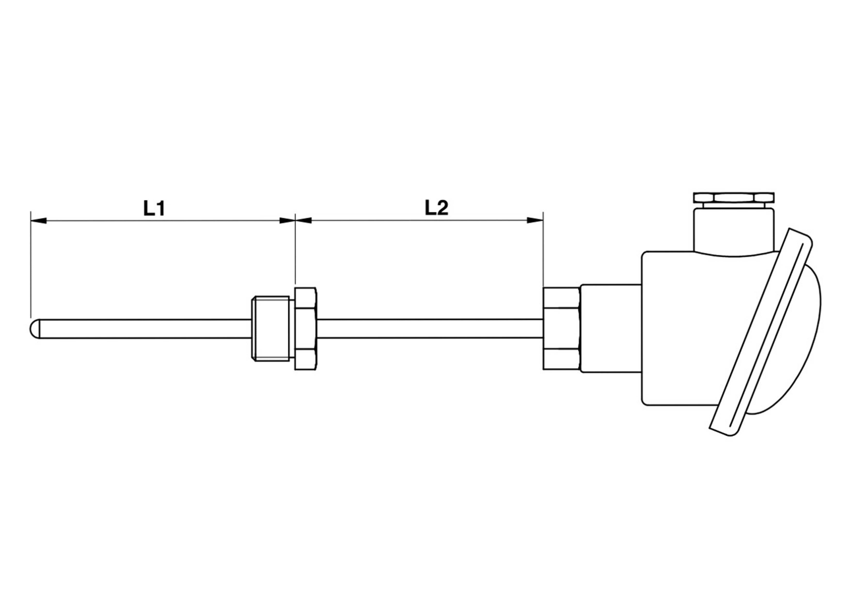 Plan de la sonde E6 Raccord déporté