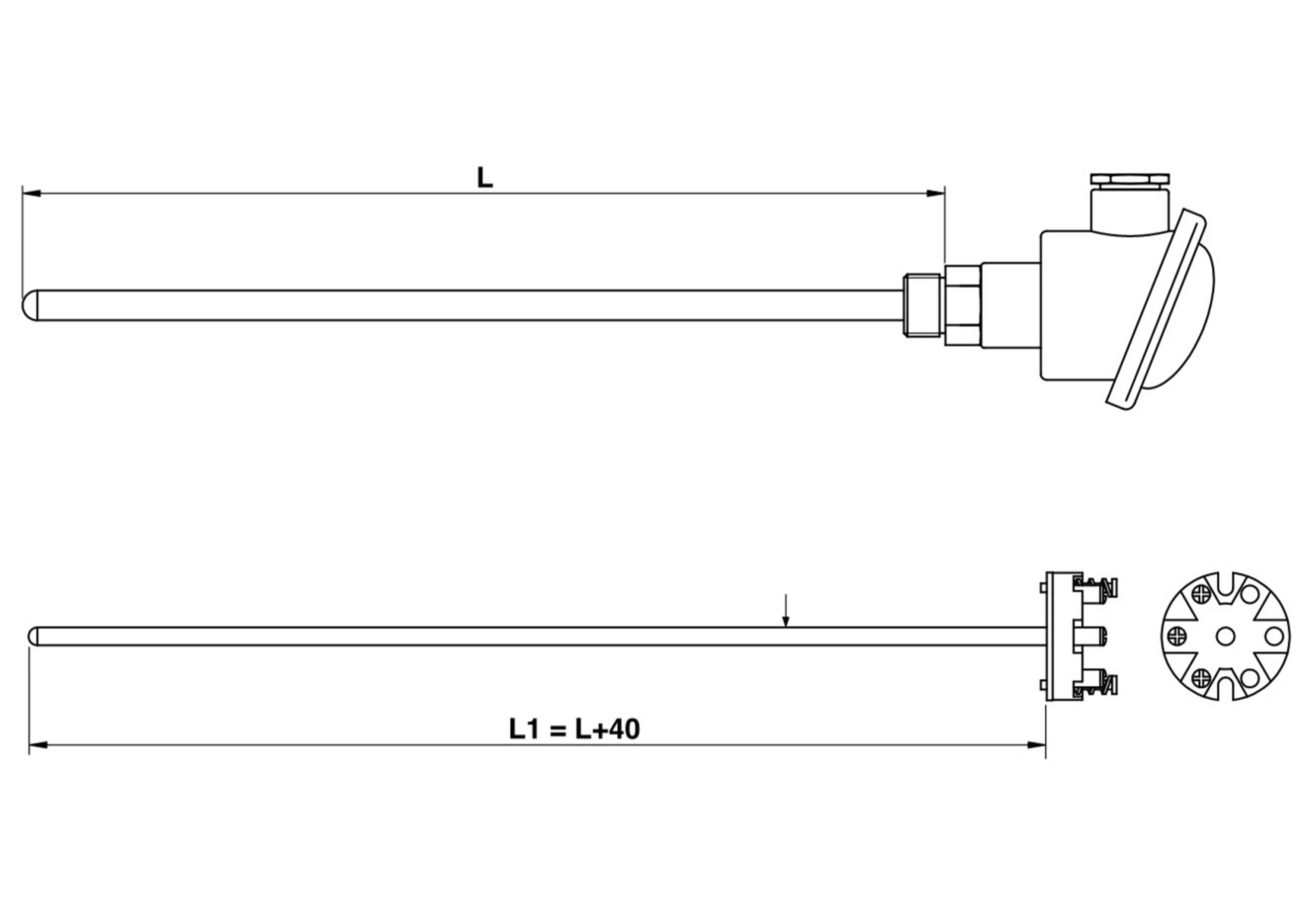 Plan de la sonde E8 élement interchangeable